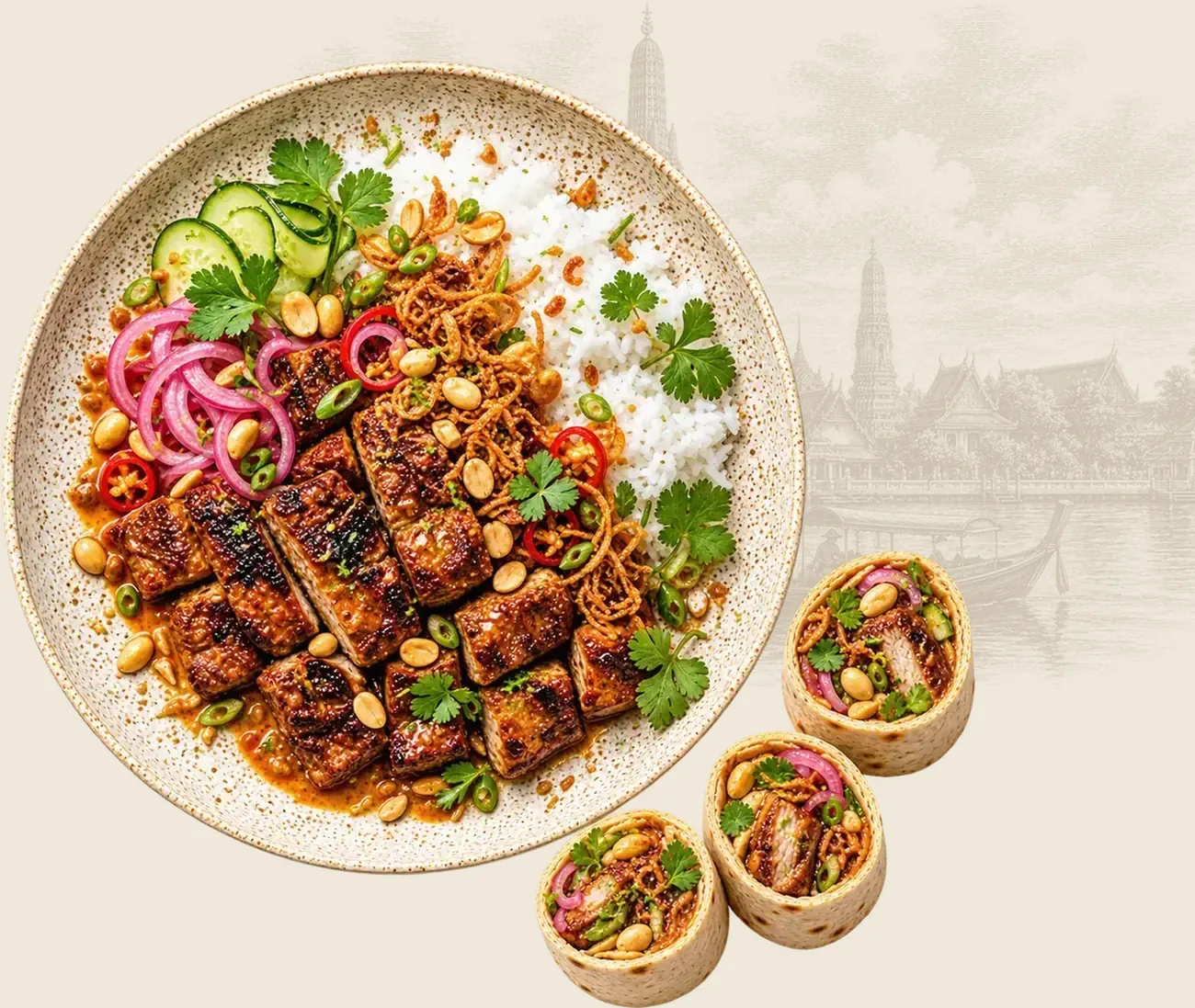 La Grande Escale Bangkok, plat complet à emporter